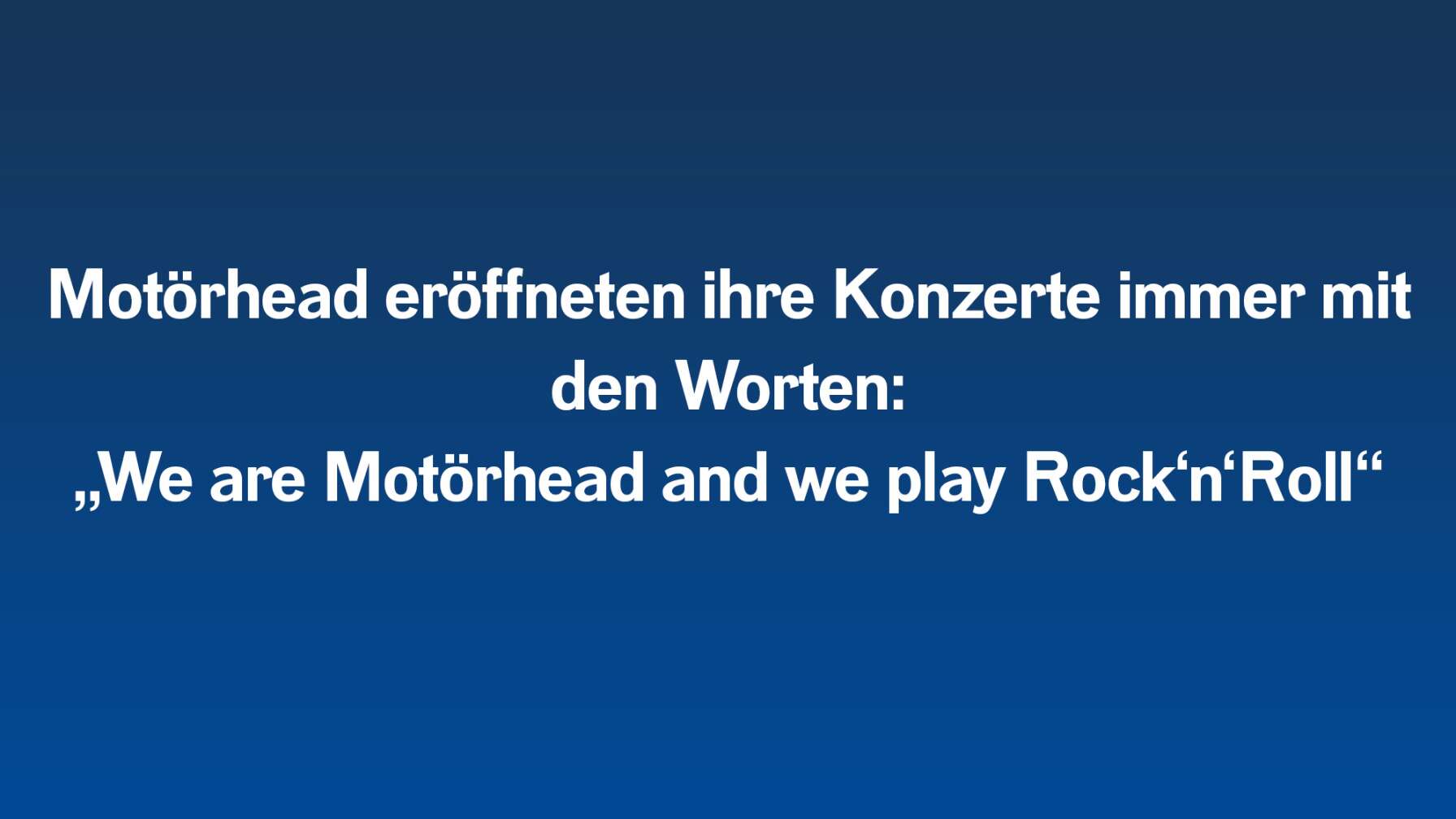 10 Fakten Motörhead
